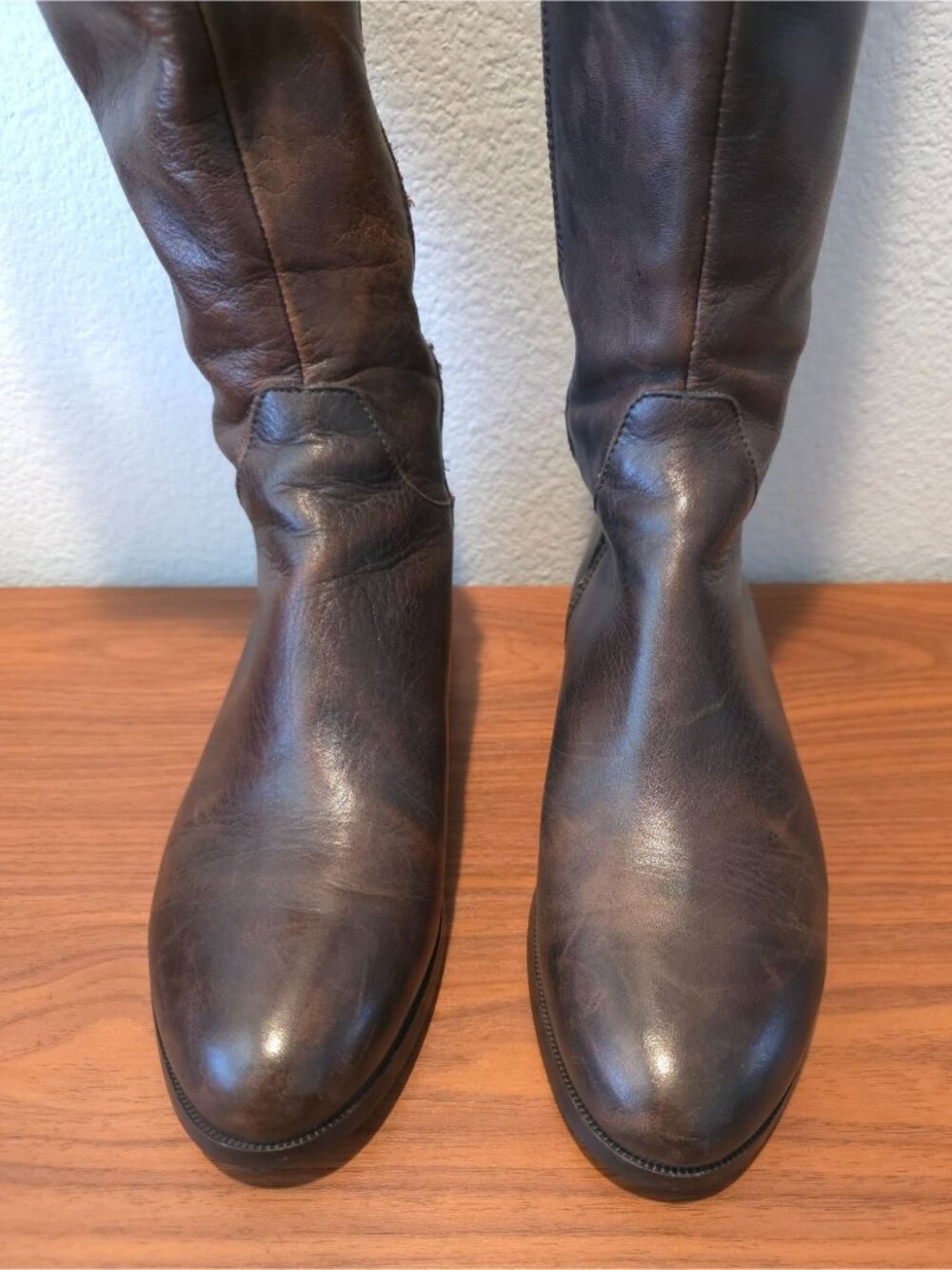 Alberto Bressan Brown Over-The-Knee Leather Boots Womens Sz 35 (5) Made In Italy - Picture 3 of 13